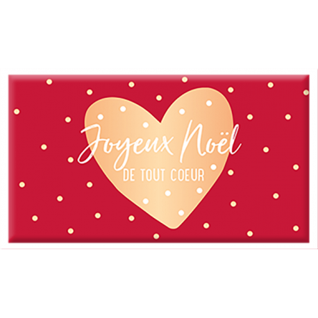 La mini tablette de chocolat "Joyeux Noël"