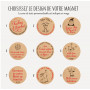 le petit aimant liège Noël et fête (personnalisable)