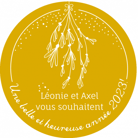 Autocollant Noël "sous le gui"