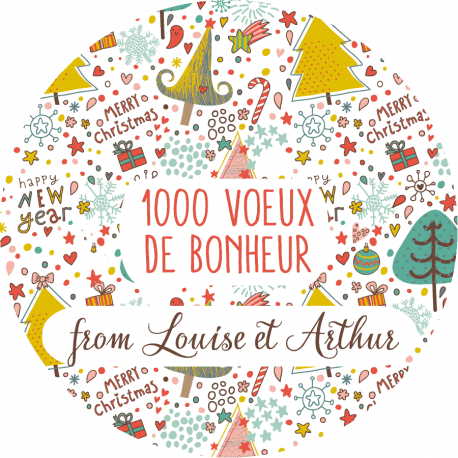 Sticker personnalisé Noël  "christmas"