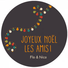 Sticker personnalisé Noël  "christmas stars"
