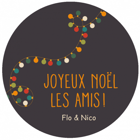 Sticker personnalisé Noël  "christmas stars"