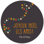 Sticker personnalisé Noël  "christmas stars"