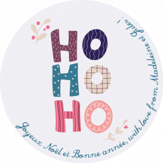 Sticker personnalisé Noël  "manteau blanc"