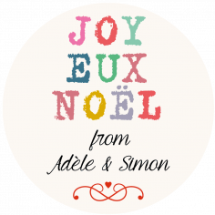 Sticker personnalisé Noël  "colors"