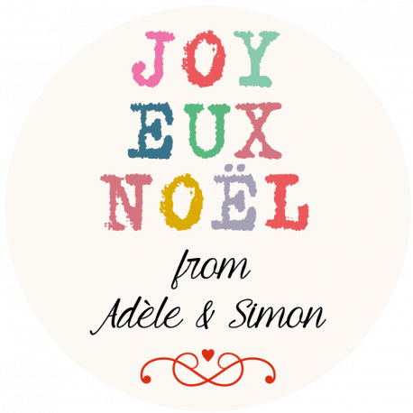 Sticker personnalisé Noël  "colors"