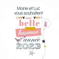 Autocollant personnalisé "jolis voeux"
