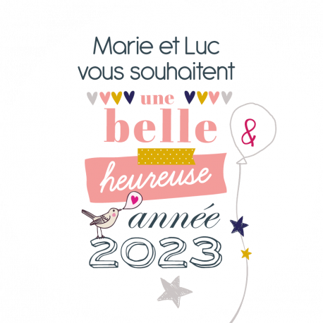 Autocollant personnalisé "jolis voeux"
