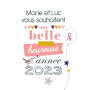 Autocollant personnalisé "jolis voeux"