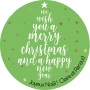 Sticker personnalisé Noël  "merry"