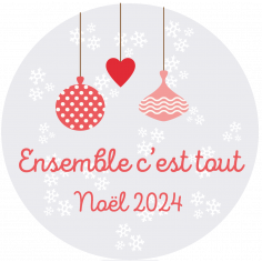 Sticker personnalisé Noël  "winter love"