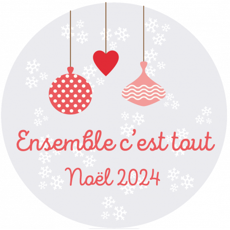 Sticker personnalisé Noël  "winter love"