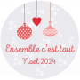 Sticker personnalisé Noël  "winter love"