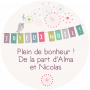 Sticker personnalisé "Happy Noël"