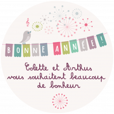 Sticker personnalisé bonne année