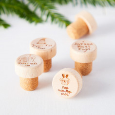 Bouchon de vin Joyeux Noël pour Papi 