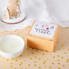 La petite bougie porcelaine "Guirlande de Noël"