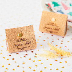 Le petit savon dans son étui liège Joyeux Noël