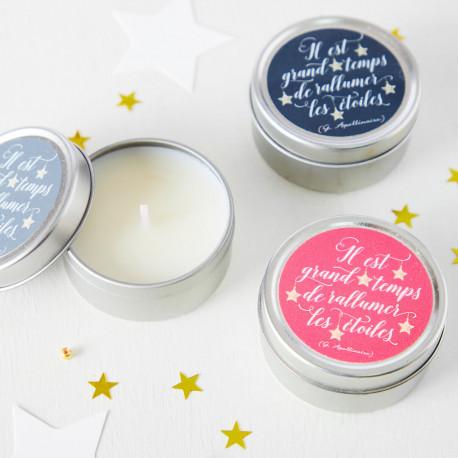 La bougie "il est grand temps de rallumer les étoiles"