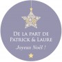 Sticker personnalisé Noël  "l'étoile d'or"