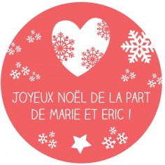 Sticker personnalisé Noël  "noël givré"