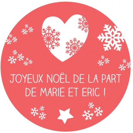 Sticker personnalisé Noël  "noël givré"
