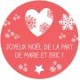 Sticker personnalisé Noël  "noël givré"
